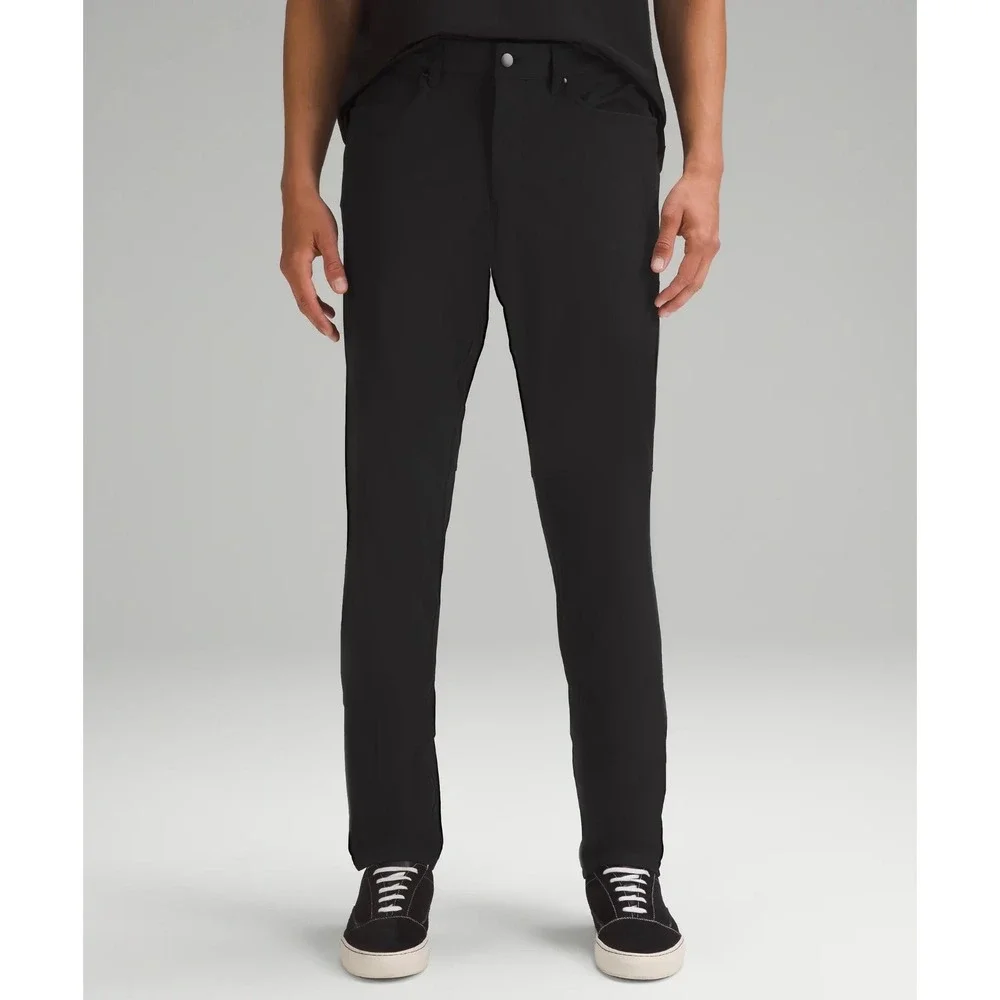 Lululemon ABC Pants Mens 31 Tall Black Technical 5 Pocket Trousers Stretch